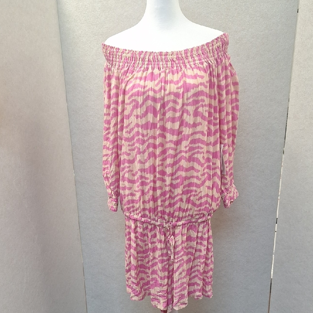 Raisins Pink and Cream Off Shoulder Rumper